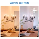 Philips Smart Light Bulb LED Candle Frosted Screw E14 Full Colour & Warm/Cool Spectrum 40W 2pcs image 8