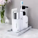 JORDAN&JUDY 2-Pack White Marble Pattern Silicone Tray, Elegant & Stylish image 1