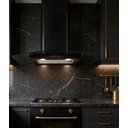 CDA ECP72BL 70 cm Curved Glass Chimney Cooker Hood – Black – Energy Class D image 3