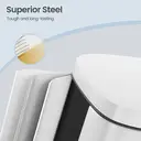 SONGMICSHOME  30L KitchenRubbish Bin with Soft-Close Lid and Inner Bucket, White image 7