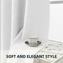 YSTYLE Rideaux occultants pour chambre et salon, isolants thermiques et assombrissants, lot de 2 panneaux, 140 x 300 cm, ZGB, blanc image 6