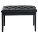 HOMCOM Faux Leather Piano Stool Makeup Stool Bench Dressing Table Seat with Storage 76x36x50cm Black image 7