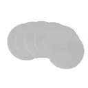 White Label 6 pieces, round 38cm woven placemats,Polyester patchwork outer ring three-strand placemat  White， anti-slip polyester Nordic placemats, suitable for home, kitchen, and dining table use, perfect for holiday parties, birthdays, weddings, and dinners image 0