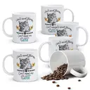 Alphynix 1 Mug blanc 33cl avec citation "Je ne veux que mon CHAT" & design tournesol, cadeau de Noël ou Thanksgiving thérapie par le chat réconfortant,Le cadeau de la saint-valentin, cadeau d’anniversaire image 0