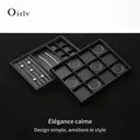  Oirlv Plateau de Présentation de Bijoux de Luxe, Empilable en Cuir PU, Inserts de Rangement pour Bijoux Homme Femme, Boîte d’Exposition pour Bagues, Boucles d’Oreilles et Colliers, Taille 35×24×3cm image 4