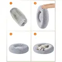 SONGMICS Lit donut et coussin lavable pour animaux gris clair - 80 cm  image 8