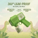 Tokky Dinosaur Bubble Gun for 3-5 Year Olds, 360° Leak-Proof Automatic Bubble Machine Toy, 8 Clog-Resistant Nozzles 1000+ Bubbles Per Minute with DIY Stickers, Summer Outdoor Interactive Birthday Party Gift for Boys and Girls image 3