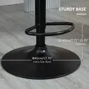 HOMCOM Bar Stools Adjustable Quilted Geo Velvet Grey/Black 2pcs image 7