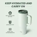 Bottle Bottle Stainless Steel Vacuum Travel Tumbler with Handle and Straw, 40 fl oz, Green image 2