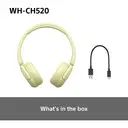 Sony WH-CH520 Wireless On-Ear Headphones (Yellow) image 9