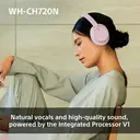 Sony WH-CH720N Noise-Cancelling Over-Ear Headphones (Pink) image 3