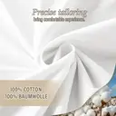 LeBonsoir Basics 50x75cm Pillowcases Set of 2， 100% Cotton， Soft and Breathable， Envelope Closure， White， Pillows Not Included image 5