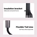 Sunluxy 1097A Curling Tongs, Black 32mm Curling Iron with Digital Display, 4 Adjustable Heat Settings, Fast PTC Heating for Home Hair Styling, UK plug image 7