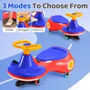 Neuleb Vedes Moto porteur électrique 12 V avec pédales, batterie rechargeable, 2-en-1, 3 vitesses, vitesse maximale 5 mph, anti-basculement, haut-parleur musical et roues lumineuses, charge maximale 160 lbs (≈73 kg), cadeau pour enfants dès 3 ans, rouge image 2