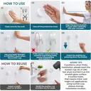 TAILI Shower Caddy Suction Cup, Heavy Duty Bathroom Organizer, Removable Shelves for Inside Shower, Shampoo, Waterproof Suction Plastic Storage for Bathroom Accessories Holder, Frosted Clear image 4