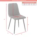 Dining Chairs Argenta Quilted Faux Leather Light Grey 2pcs image 7