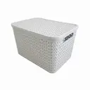 Strata Large Urban Store Basket with Lid - 24L-Cool Grey image 1