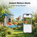 Blinkit Bird Villa Outdoor Bird Feeder 1.2L - 4400mAh Battery, Cloud Smart AI Camera with LED Night Vision, Two-Way Audio, Full-Color Night Vision, Bird Recognition image 1