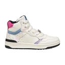 GEOX Washiba Junior High Top Sneaker Girl's White/Multicolor image 0