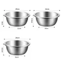 Maxcook Set of 3pcs Stainless Steel Mixing Bowl 20cm/22cm/24cm MCWS-3 image 3