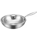 Maxcook Tri-Ply 304SS Wok With Lid 28cm MCC7911 image 0