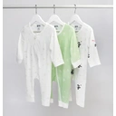 Mama Bamboo Babygrow 9-12 Months Green Bamboo Print image 2