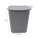 JVL Knit Design Loop Plastic Rectangular Lidded Laundry Basket – Grey image 3