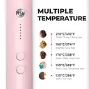 TYMO Ring Hair Straightener Brush, Flat Iron and Hair Brush 2-in-1, HC100R, 3D Ceramic Heating Teeth, 5 Temperature Settings, Anti-Scald Design, Black, Top Gift Picks, Pink image 2