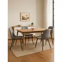 Interiors by Premier Dining Chair Salford Grey/Black 4pcs image 0