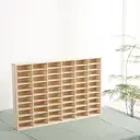 CHZIMADE 1PC 1/64 Hot Wheels Display Case 60 Grids Wood Diecast Car Matchbox Storage Cabinet image 4