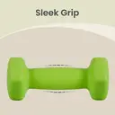 ochamaxsongmics  Neoprene Dumbbells Set - 2 x 1 kg, 2 x 2 kg, 2 x 3 kg, for Workout, with Stand Lime, Teal, and Light Grey  image 5