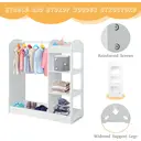 COSTWAY Kids Dress up Storage with Mirror-White image 3