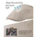 TOP-EX Casquette gavroche en lin 100 % pour homme, intérieur en coton, taille M/L - Beige image 2