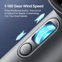 JISULIFE Pro1S Turbo ventilateur portable à écran LED - Noir image 4