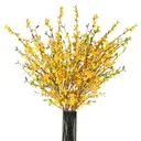 Yuejia 3PCS 3.28ft/1mArtificial Forsythia Stem Artificial Orchids Flowers Silk Forsythia Branches, Long Stem Flowers Yellow Winter Jasmine for Home Decor Indoor Floral Arrangements Wedding Farmhouse Cemetery image 2