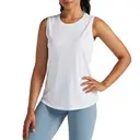 WILLIT Women's Workout Tank Tops Sleeveless Running Yoga Tops Quick Dry Active Shirts Gym Exercise Loose Fit White M image 0