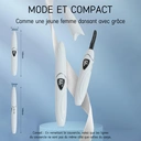 SUNLUXY S600 Recourbe-cils électrique pour courbure naturelle longue tenue, avec affichage LED de la température et de la batterie, arrêt automatique de sécurité - Blanc image 8