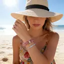 VoxorAI L8 Bracelet en cristal naturel artisanal - Rose pivoine image 3