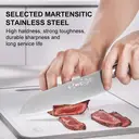 SHIBAZIZUO Couteau de cuisine polyvalent en acier inoxydable à manche unique image 8