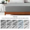 LeBonsoir Drap-housse 135 x 190 cm, hauteur de poche 30 cm, 100 % coton, bords élastiques anti-effilochage - Gris clair image 5