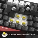 MageGee STAR75 75% Wired Mechanical Keyboard, QWERTY US layout, Compact Blue Backlit Wired Gaming Keyboards with Red Switches, EVA Foam, Knob Control, STAR75 Portable NKRO PC Gaming Keyboard - White & Black image 3