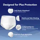 SUNKISS TrustPlus Lot de 16 couches jetables absorbantes unisexes pour incontinence adulte - Taille XL nuit image 3