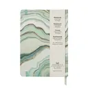 Jubiluu Carnet ligné A5 à couverture rigide en tissu avec marque-page et élastique - Green Marble image 6