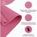 MISS LULU Tapis de yoga unisexe antidérapant en TPE haute densité, 10 mm d’épaisseur, avec sangle, 183 x 61 x 1 cm, Violet prune (183*61*1 cm) image 2