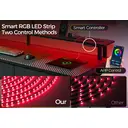 Computer Desk with USB Ports, Power Outlets, LED Strip, Drawers & File Cabinet, Reversible Corner Gaming Desk with Monitor Shelf & Storage for Home Office image 1