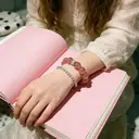 VoxorAI L8 Bracelet en cristal naturel artisanal - Rose pivoine image 2