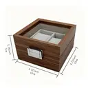 JU7CER Retro watch box, inner gray Watch Storage Case, Unisex Watch Display & Storage Box, Ideal Gift for Watch Enthusiasts 2-position image 1