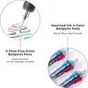M&G mehrfarbige 4-in-1-Druckkugelschreiber, 3 Stück, 0,7 mm feine Spitze, sortierte 4-Farben-Tinte für Büro und Schule image 3