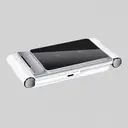 Rexsun 3 in 1 Foldable Wireless Charging Station, Aluminum Alloy Wireless Charger Stand for Multiple Apple Devices - Travel Size for iPhone, Apple Watch, AirPods, Adapter Not Included, T8, Silver-white image 9