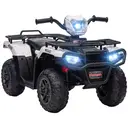 HOMCOM 12V Electric Car for Kids, Battery Powered Quad Bike, Ride-On ATV Car w/ Forward, Reverse Functions, Music, LED Lights image 0